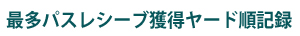 最多パスレシーブ獲得ヤード順記録