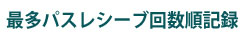 最多パスレシーブ回数順記録