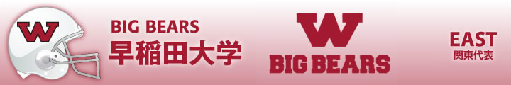 関東代表・早稲田大学BIG BEARS